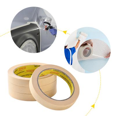 China Heat Resistant High Temperature Automotive Paint Yellow Roll Blasting Sand Tape For Car Baking Paint for sale