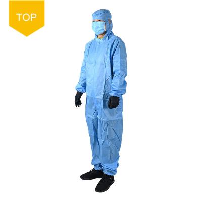 China Breathable Cleanroom / Lab Electronics Manufacturing Esd Overall Antistatic Dustproof And Safety Clothing for sale