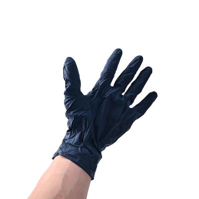 China Food Grade Fast Delivery 4/5/6/7/8 Mil Powder Free Black Nitrile Custom Coated Gloves for sale