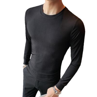 China 2022 New Wholesale Casual Anti-Wrinkle Short Sleeve Round Neck Black Spandex Mens Premium Slim Fit Custom Made Casual T-Shirts T-Shirts for sale