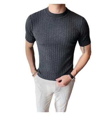 China 2022 New Anti-wrinkle Summer Casual Knitted Shorts Sheath Polo Shirts Golf Polo Shirts New Custom Slim Fit Men's Knitted Shorts for sale