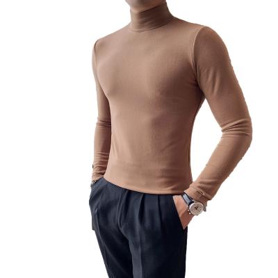 China 2022 New Cotton Anti-Wrinkle Business Solid Color Custom High Quality Men's Casual Long Sleeve T-Shirt for sale