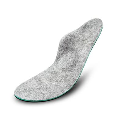 China Various Good Quality Felted Wool Fabric Orthotic Shoe Insoles Foot Care Warm Orthotic Insole for sale