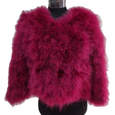 China 2022 Raincoats Hot Sale Feather Fur Tops For Women for sale