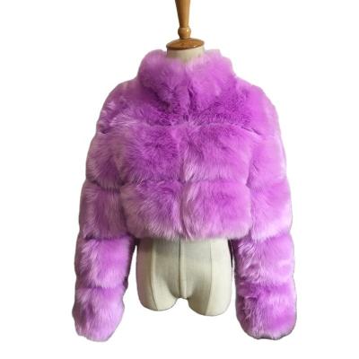 China New Fashion Winter Wholesale Waterproof Ladies Faux Fur Coats Women Faux Fox Fur Jacket Coats for sale