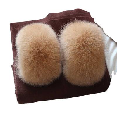 China Garment Manufacturers Direct Selling Real Fox Fur Women's Luxury Removable Hand Warmer Cuffs For Women for sale