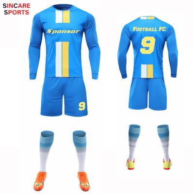 China Sets customize simple custom thai quality soccer jerseys white logo and name sublimation soccer jerseys uniforms for sale