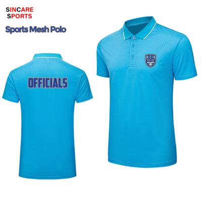 China Anti-wrinkle Factory Price Men Sports Polo Shirt Polyester Mesh Quick Dry Breathable Fabric for sale