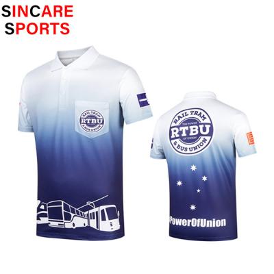 China Shirts & Complements high quality sublimation polo shirt with embroidery logo for match and training for sale