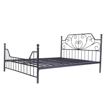 China New design of black Beds and white metal iron bed double bed frame for sale