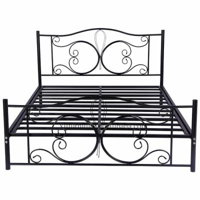 China Victoria Metal Bed Frame with adjustable height for underbed clearance queen king size bed frame in bronze for sale