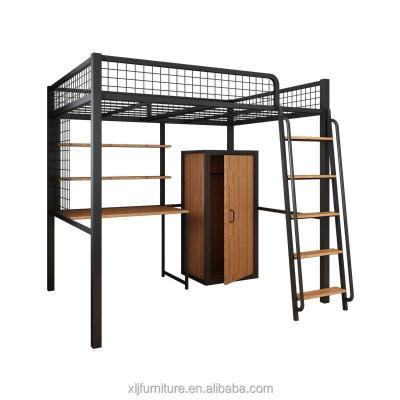 China Factory wholesale customization metal bunk bed bunk bed with safe ladder protective barrier for sale