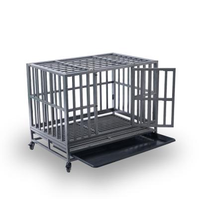 China Factory Wholesale Custom Luxury Breathable Thickened Stainless Steel Dog Cage Foldable Large Puppy Kennel for sale