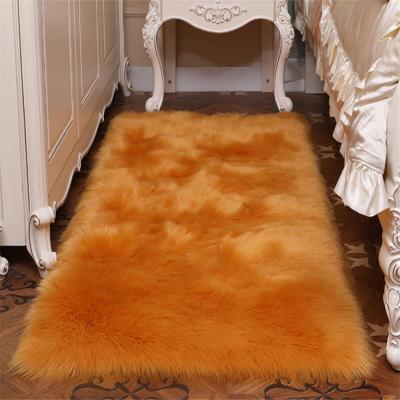 China Washable Plastic Handmade French Chinese Wool Aubusson Rug Blanket Made In China Soft Artificial Sheepskin Blankets Fur Floor Mats Faux Wool for sale