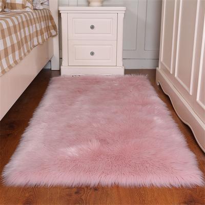 China Washable Plastic Owl Wool Rug With New CE Certificate Sheep Skin Blanket Faux Fur Rug Fluffy Soft Sheepskin Synthetic Fur Rug For for sale