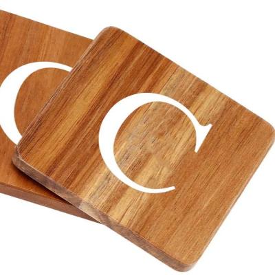 China Costers Cup Viable Special Widely Used Design Feature Yellow Natural Wooden Toasty Coaster for sale