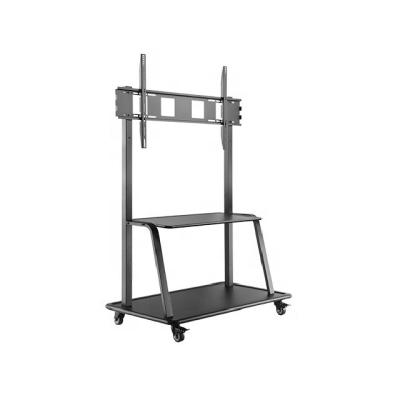 China Heavy Duty Steel Tv Floor Stand Mobile Tv Cart For Large Screens for sale