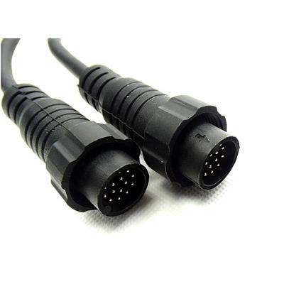 China M22 waterproof automotive electrical plug 2 3 4 5 6 pin cable connector for LED lighting outdoor M22 2pins panel air socket to butt socket for sale