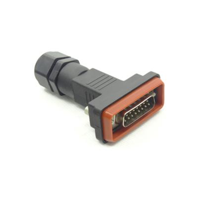 China D-sub 15pin Automotive Waterproof IP68 DB9 Female Waterproof Male Connector For PCB for sale