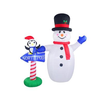 China Taffeta Coating 2020 New Item Sign Christmas Big Inflatable Snowman for sale