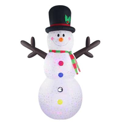 China Chunky Taffeta Liner 6FT Inflatable Christmas Snowman LED Light For Yard Decoration for sale