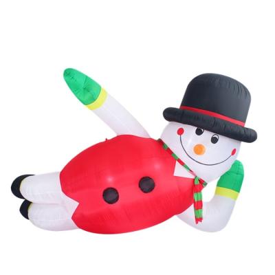 China Outdoor Inflatable Snowman LED Light Decoration for sale