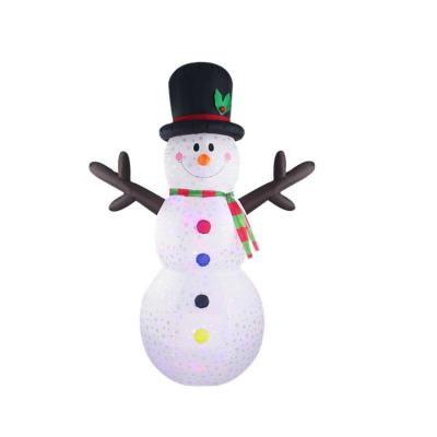 China Outdoor Holiday Decoration 8FT Giant Inflatable Christmas Decoration LED Light Snowman Decoration for sale