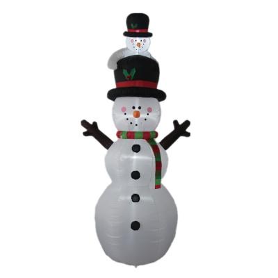 China Chimera Holiday Decorate 8FT Christmas Double Inflatable Snowman For Inflatable Garden Decoration for sale