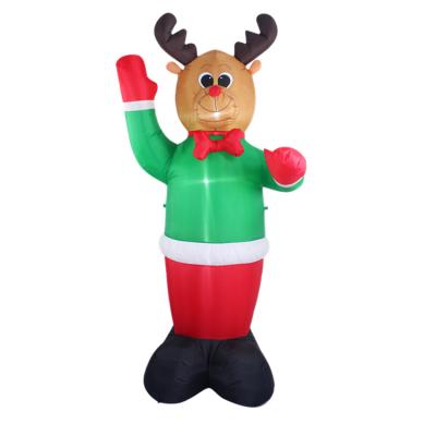 China Outdoor Holiday Decoration 8FT Giant Inflatable Christmas Reindeer For Inflatable Garden Decoration for sale