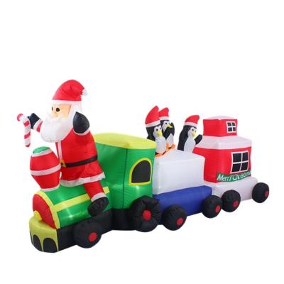 China Railroad Inflatable Santa Christamas Decoration Christmas For Yard Decoration for sale