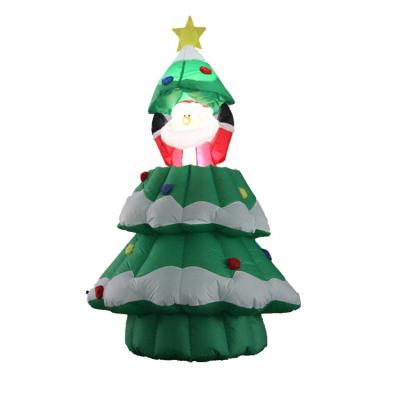 China Christmas Decoration Fashionable Automatic Inflatable Santa And Tree for sale