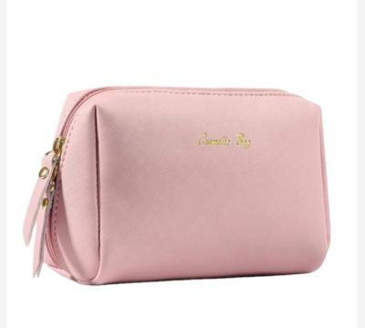 China Fashion Wholesale Customized Solid Color PU Leather High End Small Cosmetic Bag for sale