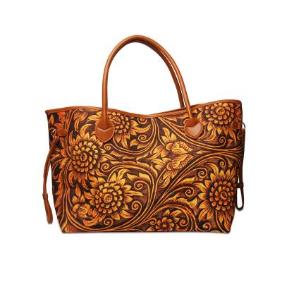 China Brand New Cut-out Floral Beach Tote Bag Ladies Shoulder Bag Fashion Shoulder Bag Leisure Travel for sale