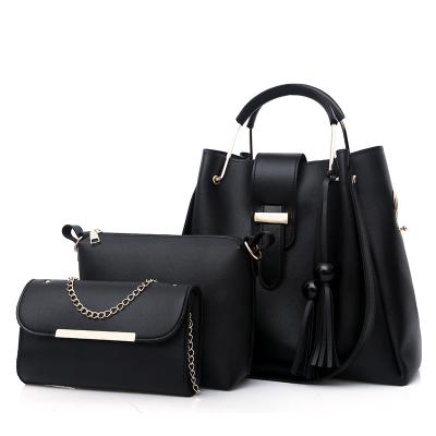 China 2021 wholesale new fashion women's wallet 3 pieces large capacity handbag for sale