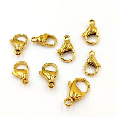 China 316L Stainless Steel 316L High Quality Vacumn Stainless Steel LIVE4U Plated Gold Color Lobster Clasps 11mm for sale