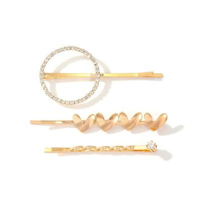 China Hot custom RS19DH82 low MOQ ISS low MOQ hairpin bobbi hair rhinestone single hair pins for sale