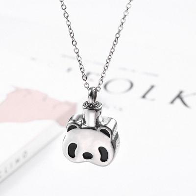 China Memorial Urn Necklace Casual/Sporting Pet Ashes Bear Shape 316L Stainless Steel Cremation Pendants For Jewelry Gift for sale