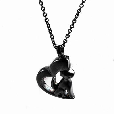 China Pet Casual/Sporting Ashes Memorial Urn Necklace Dog Train 316L Stainless Steel Cremation Pendants For Jewelry Gift for sale