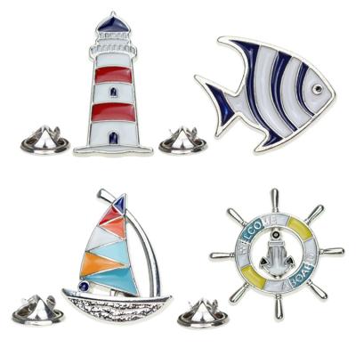 China MARINE LIVE 4U Fancy Custom Metal Soft Enamel Lapel Pins Free Designer Brooches Pin Design Factory Sales for sale