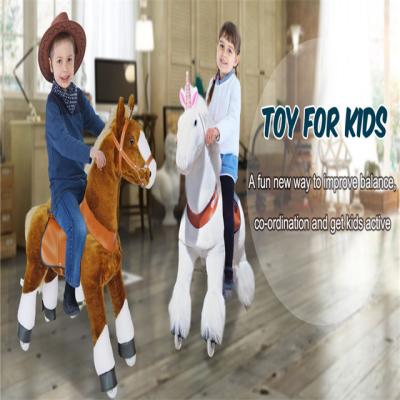 China Ride On High Quality Plush Toy Colors Toy PonyCycle Mechanical Animals Horse for sale