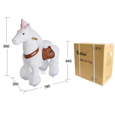 China Ride on Toy Ponycycle White Pony Ride Cycle for Girls Unicorn Horse for sale