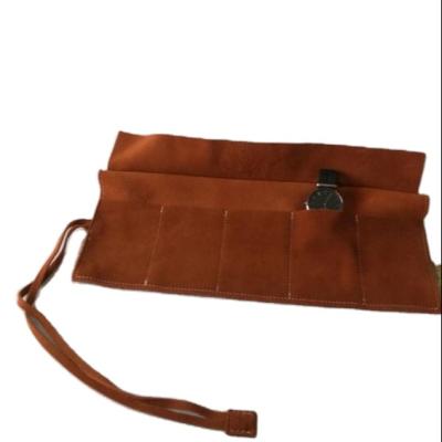 China Leather Watch Band Bag 5 Pieces Suede Roll Watch Bag for sale