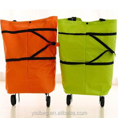 China Foldable Foldable Cheap Shopping Bag With Wheels for sale