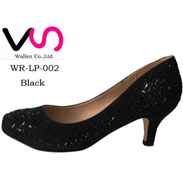 China Pumps Elegant Black Women Dress Party Shoes 5cm Heel Comfortable In Cheap Price for sale