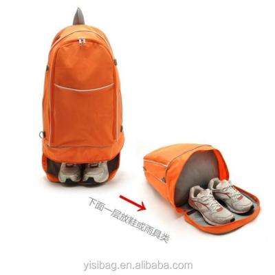 China Large volume with shoe pocket sports backpack with shoe compartment for sale