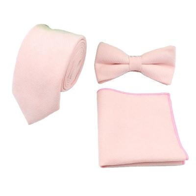 China : Novelty Vintage Super Soft Fluffy Suede Solid Neck Tie Set Pocket Adult Square Handkerchief Tie Cotton Men Butterfly Bow Accessory Gift for sale