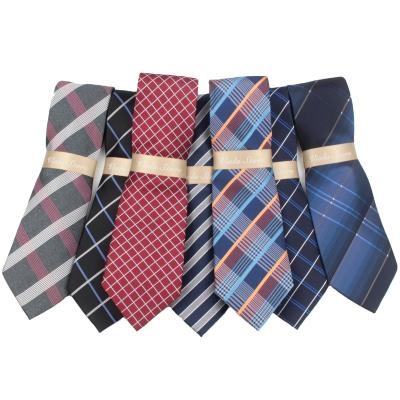 China Fashion Fashion Striped Tie 8cm Navy Pink Red Black Office Polyester Men's Formal Tie Business Tuxedo Suit Shirt Scarf Gift Accessory for sale