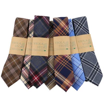 China : Fashion plaid striped tie 6.5cm soft quality fabric TR tie tuxedo college suit party skinny tie for men women gift shirt accessory for sale