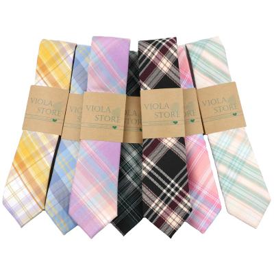 China : Fashion 54 Styles Campus Youth Striped Soft Bonding Student Necktie School Uniform Party Cosplay Men Women 6cm Plaid Tie Accessory Gift for sale