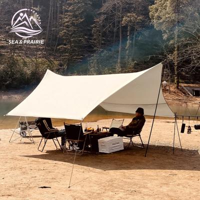 China Sea and grassland tent tarp rainproof waterproof sunshade and sunshade large for camping protection hammock rain tarp for sale